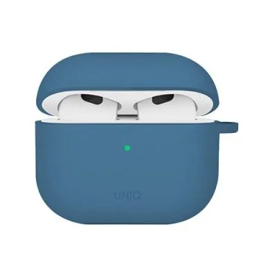 Uniq Nexo Active Hybrid Silicone Airpods 4Th Gen Case With Sports Ear Hooks - Blue